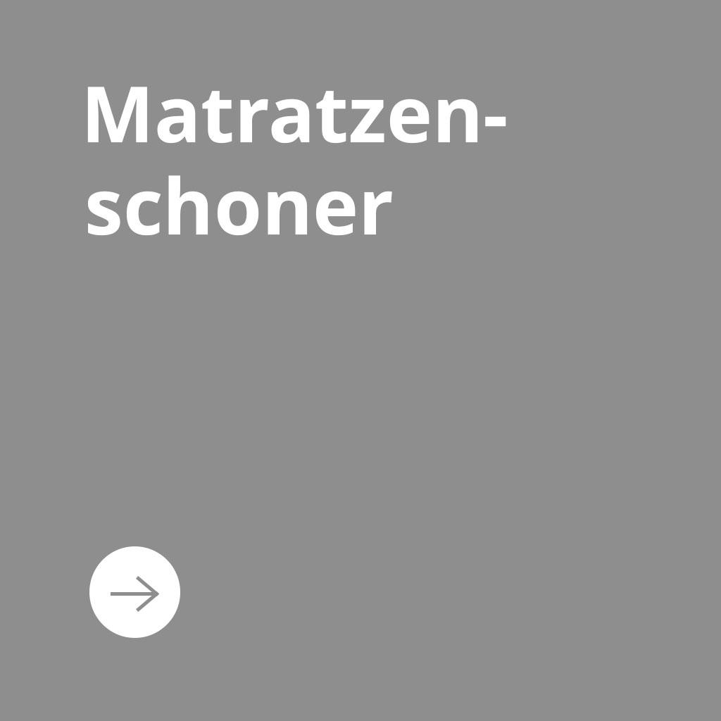 Text: "Matratzenschoner" und ein Pfeil, der zu dieser Seite linkt