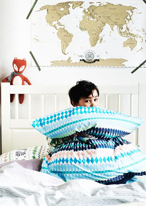 Textiles are easy to change as kids grow up.