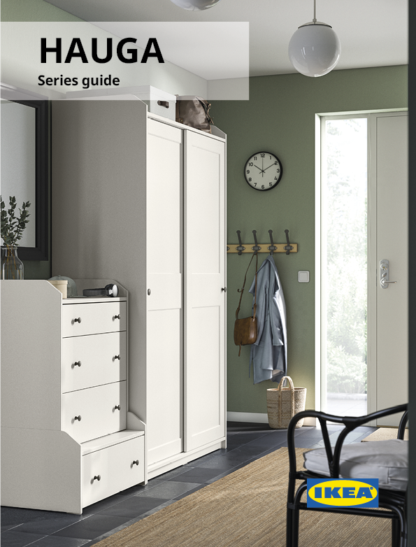 The cover of the IKEA HAUGA series guide.