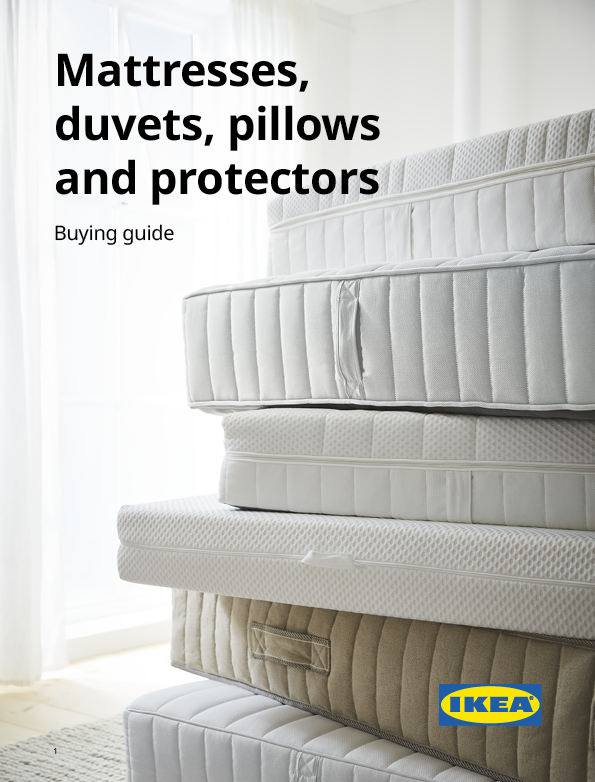 The cover of the IKEA Mattress, duvet, pillow and proctector buying guide.