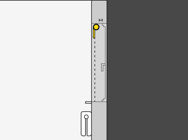 The distance between the window and the placement of your blind is the most important.