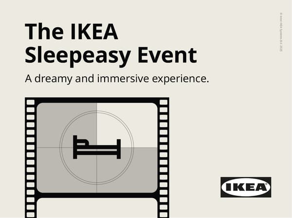 The IKEA Sleepeasy Event. A dreamy immersive experience.