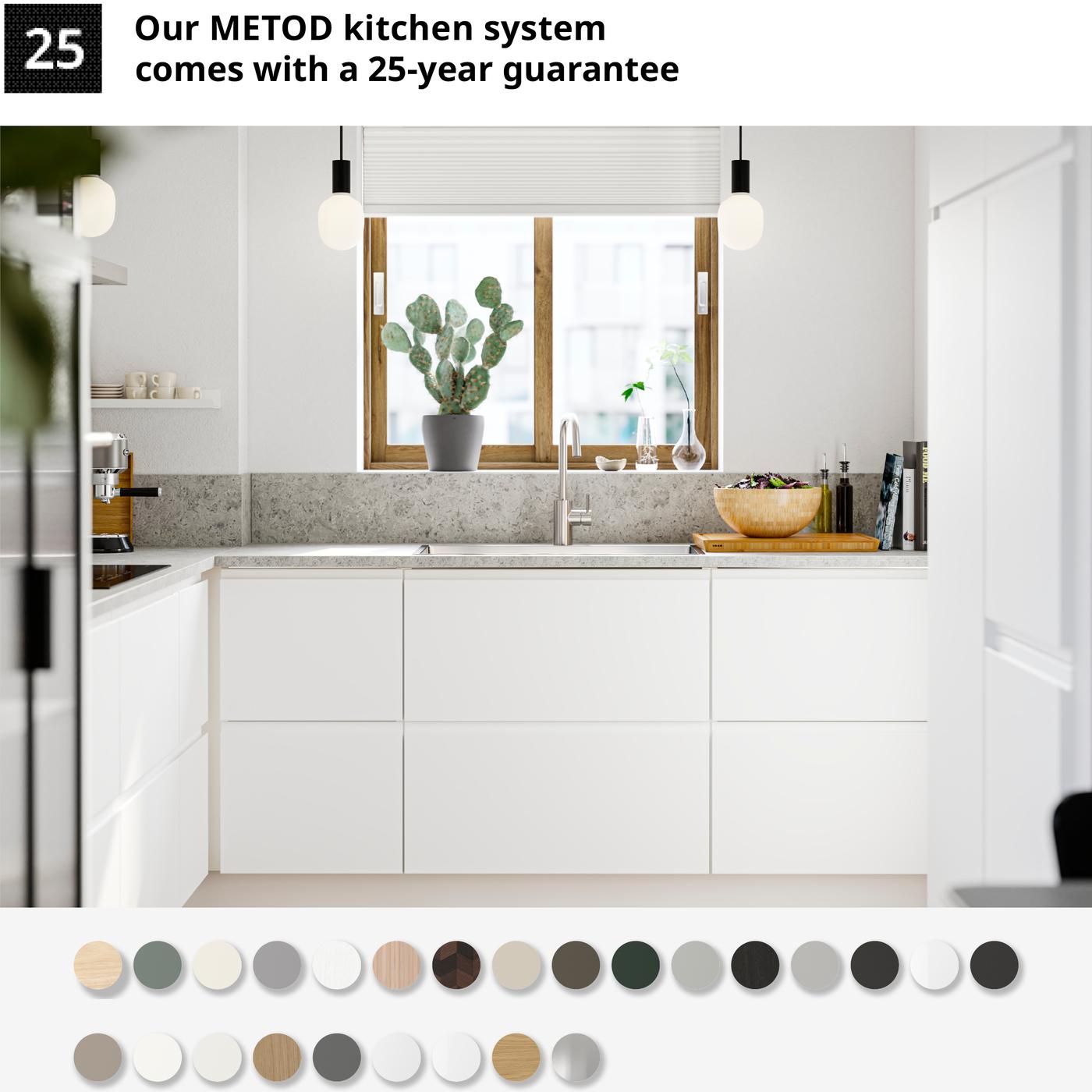 The METOD kitchen system in white