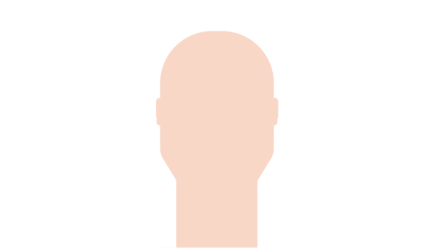 The outline of a person's head with sound waves moving towards it.