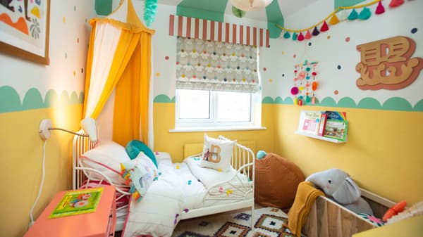 The unused box room was turned into a first bedroom for one of the children