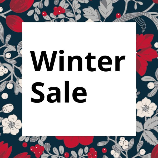 The words "Winter Sale" with a flowery border. Shop the IKEA Winter Sale in-store only December 26 2020 to January 3, 2021