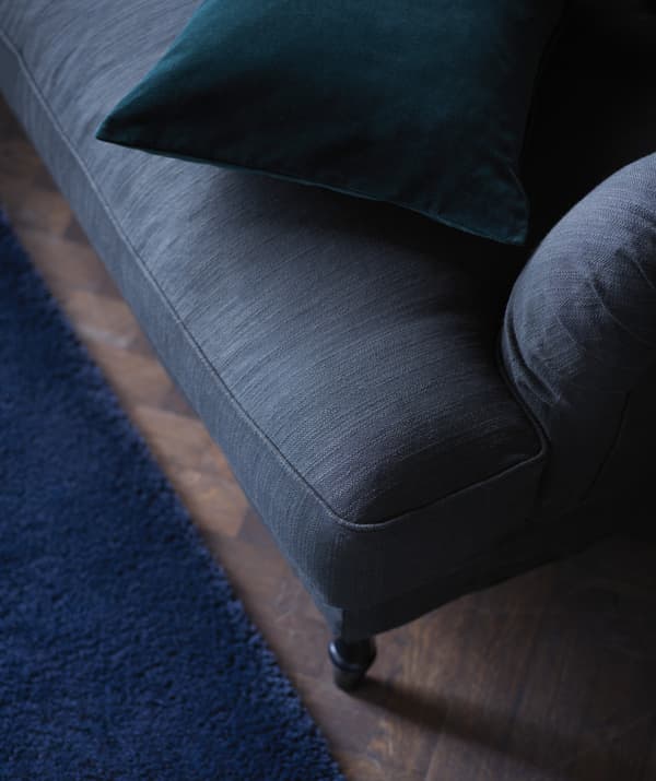 This holiday season, add a colour and moody colour palette to your living room with this black three-seat STOCKSUND sofa.