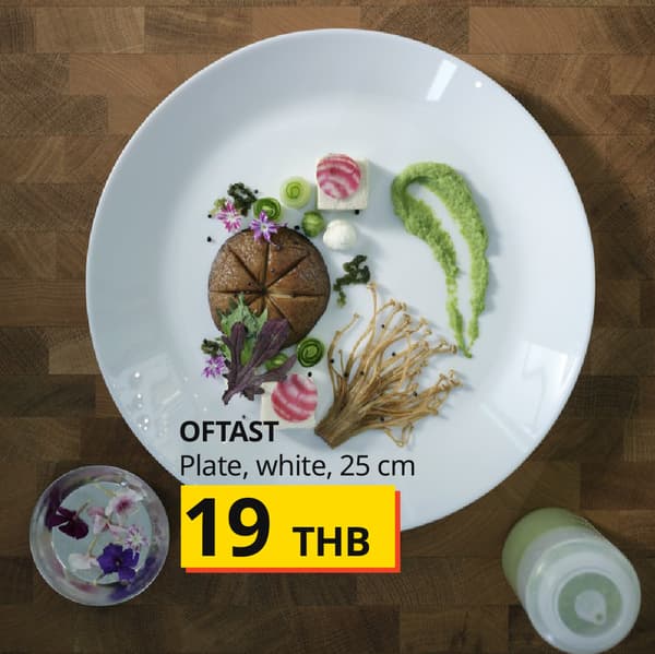 This tableware has the same look and feel as bone porcelain, but is made of tempered glass. This means that we can push the price down and you get an elegant and shiny product – at a lower cost.