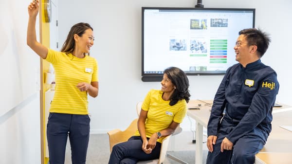 Three IKEA Coworkers talking