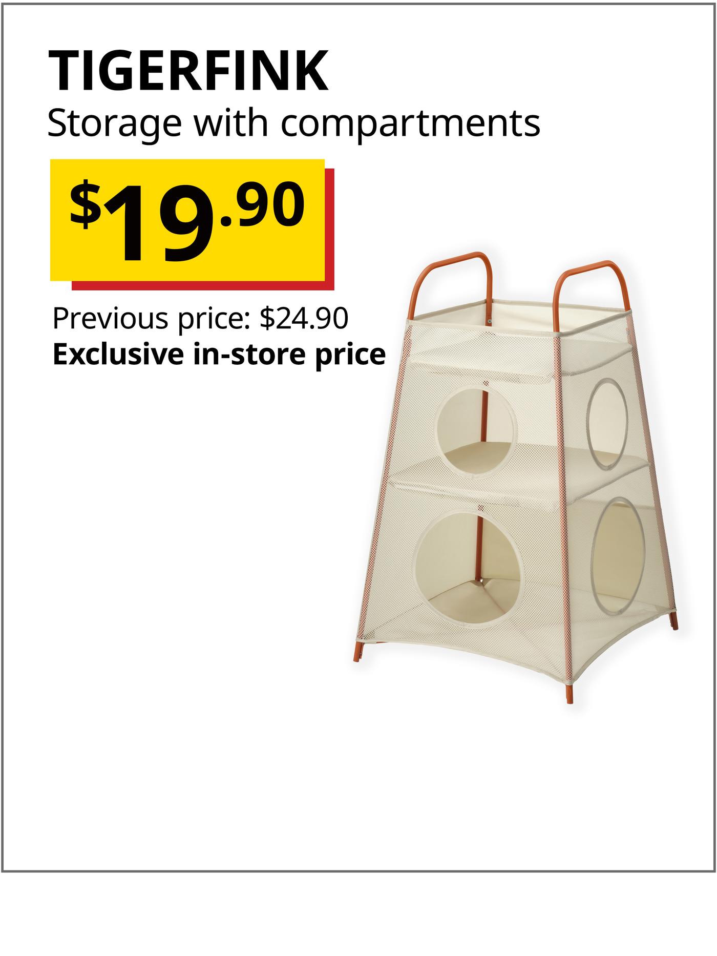 TIGERFINK toy storage with compartments