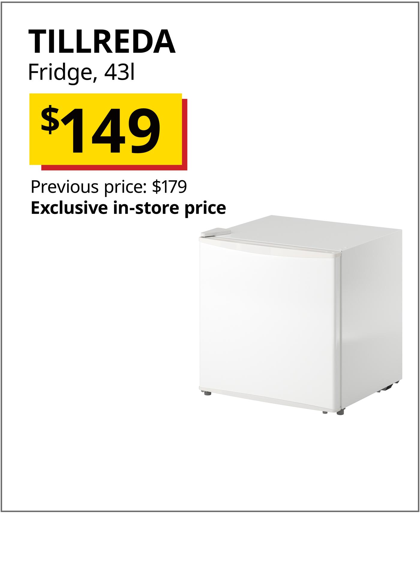 TILLREDA free-standing fridge, 43L