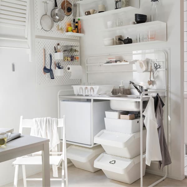Tinggal di rumah sewa? Pilih dapur mini yang mudah dipasang/ditanggalkan seperti dapur mini SUNNERSTA IKEA.