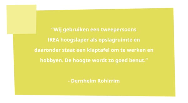 Tip met witte tekst afgedrukt.