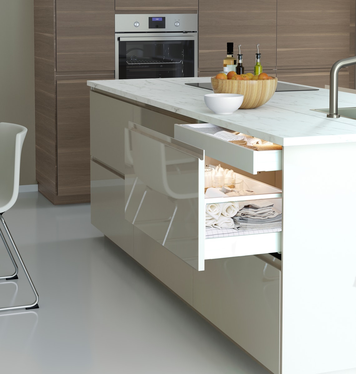 Cuisines METOD finition VOXTORP beige brillant IKEA