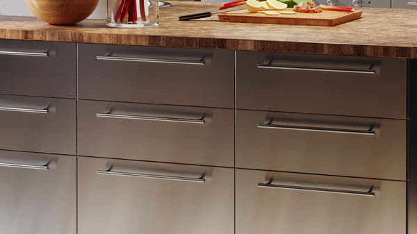 Tiroirs de cuisine en acier inoxydable