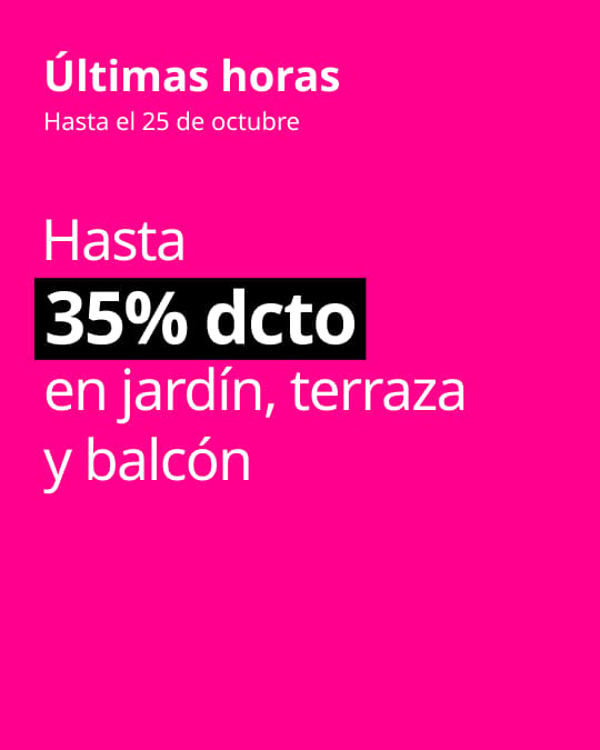 Todo para el jardín y la terraza con hasta 35% dcto en Hot Sale.