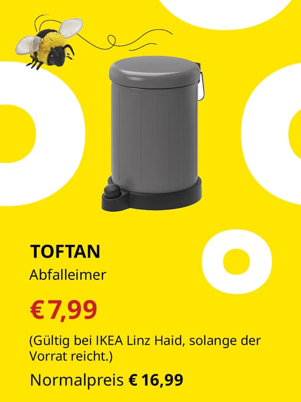 TOFTAN Abfalleimer € 7,99 statt €16,99