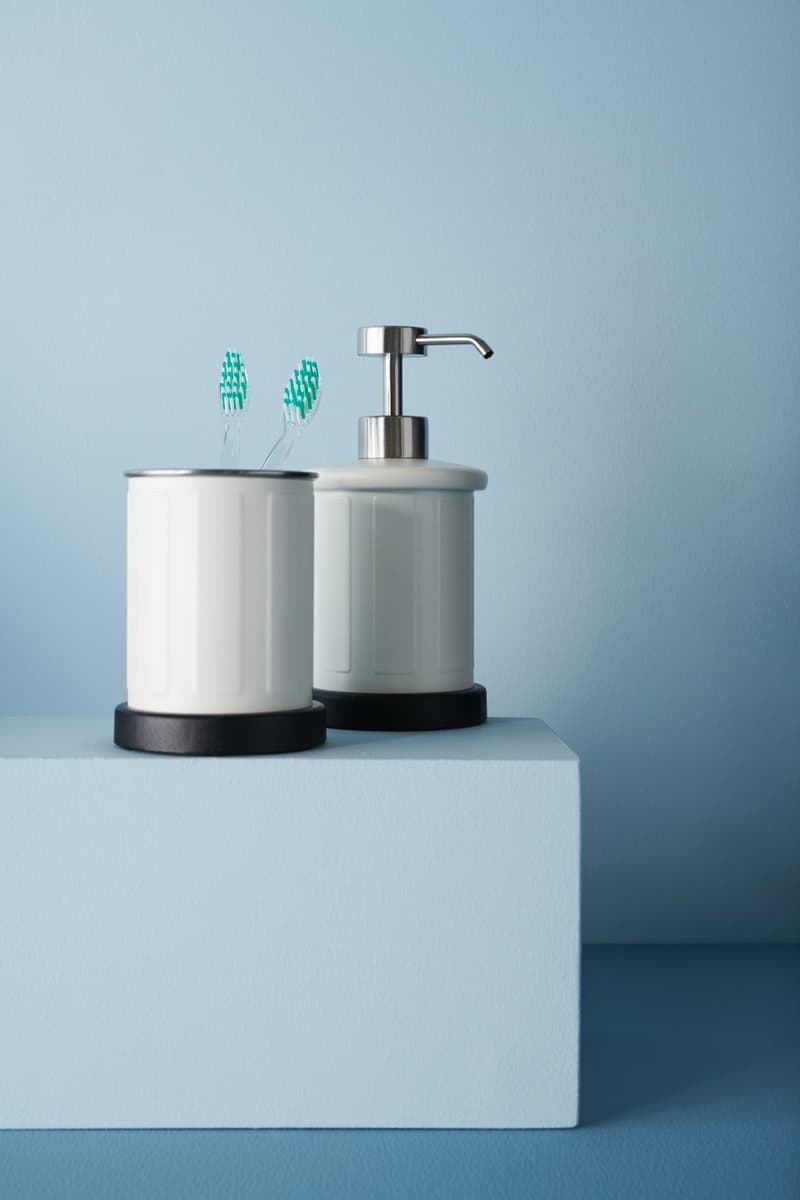 TOFTAN soap dispenser and toothbrush holder.
