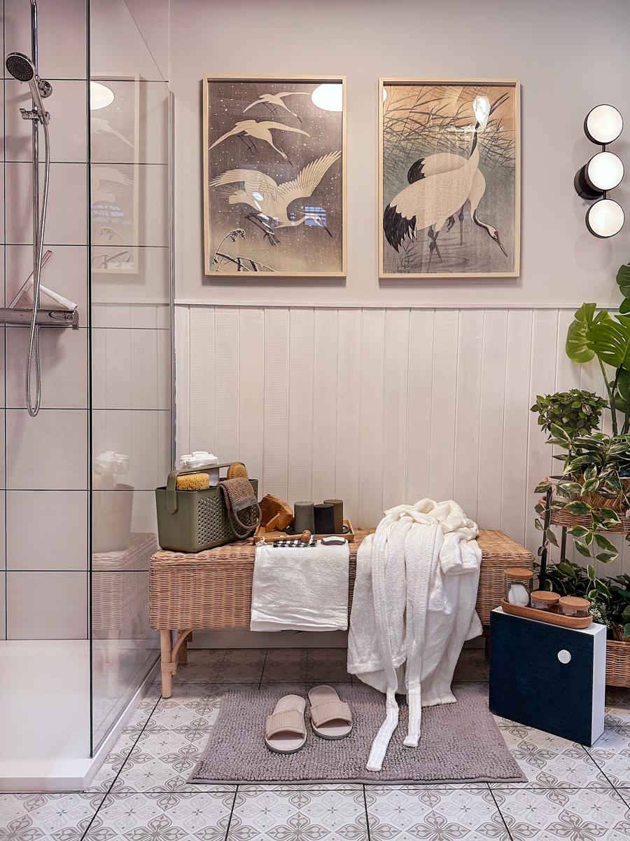 TOLKNING Ławka z pojemnikiem, wykonano ręcznie rattan,