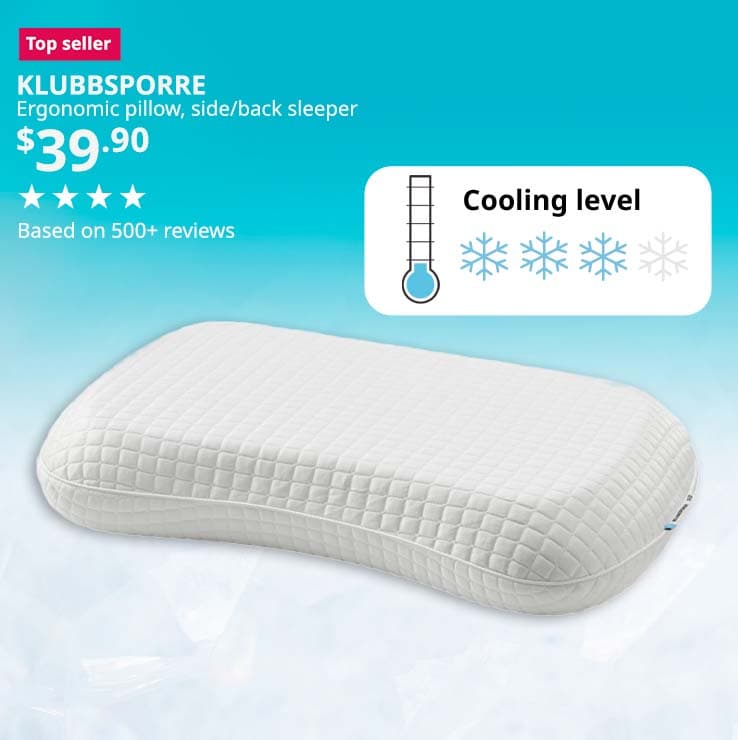 Top seller product. KLUBBSPORRE pillow. $39.90