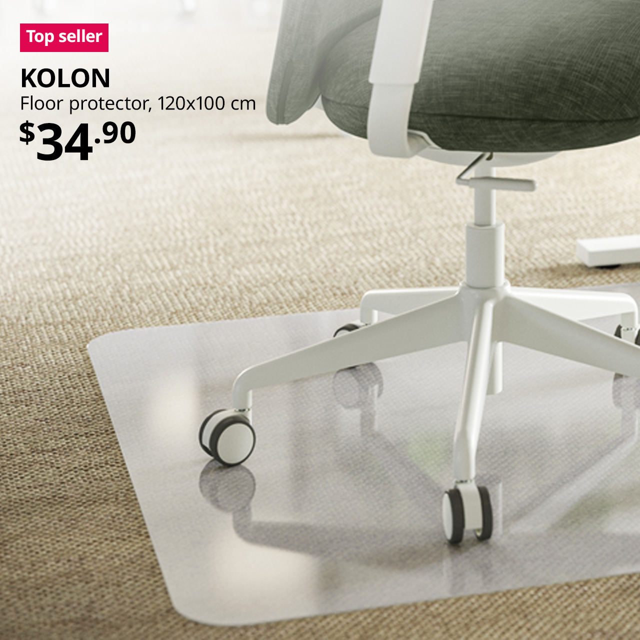 Top seller product. KOLON Floor protector, 120x100 cm. $34.90
