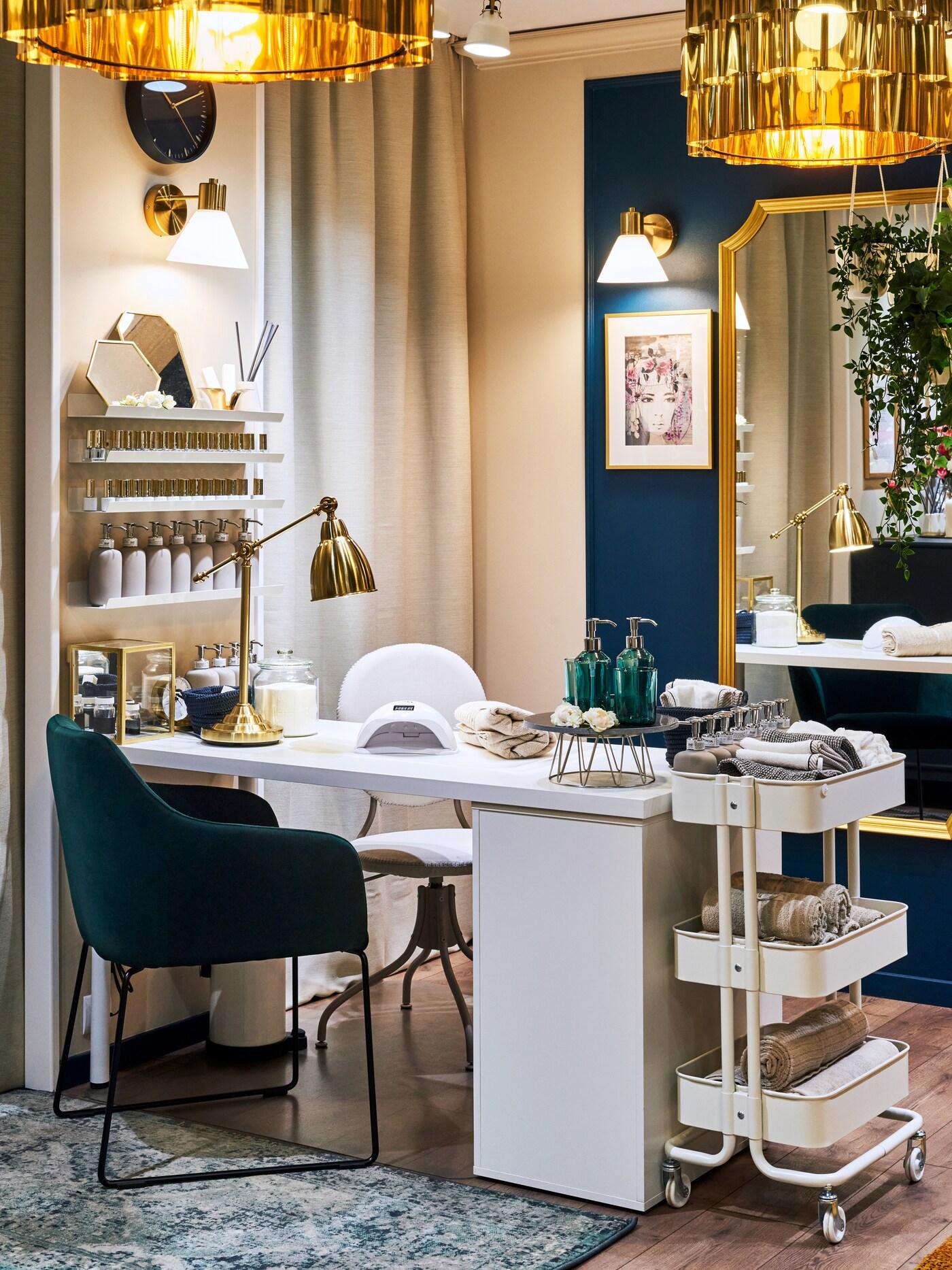 TOSSBERG Krzesło, metal czarny/aksamit zielony