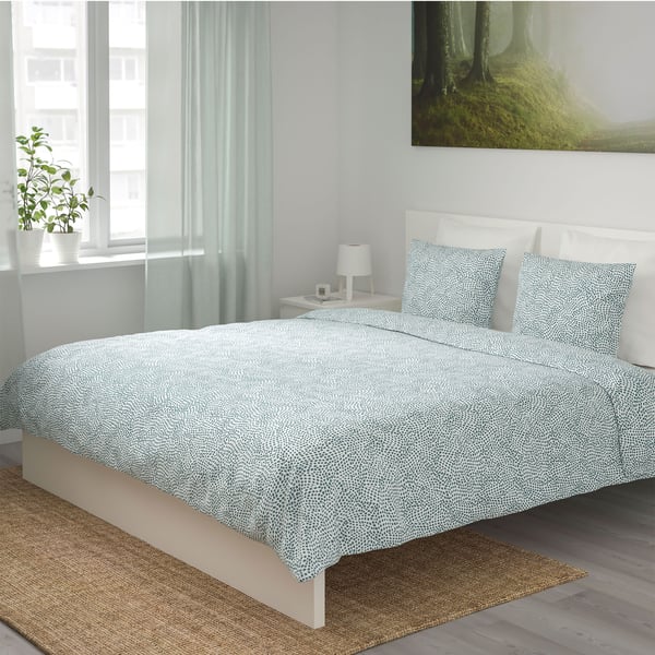 TRADKRASSULA quilt cover and 2 pillowcases