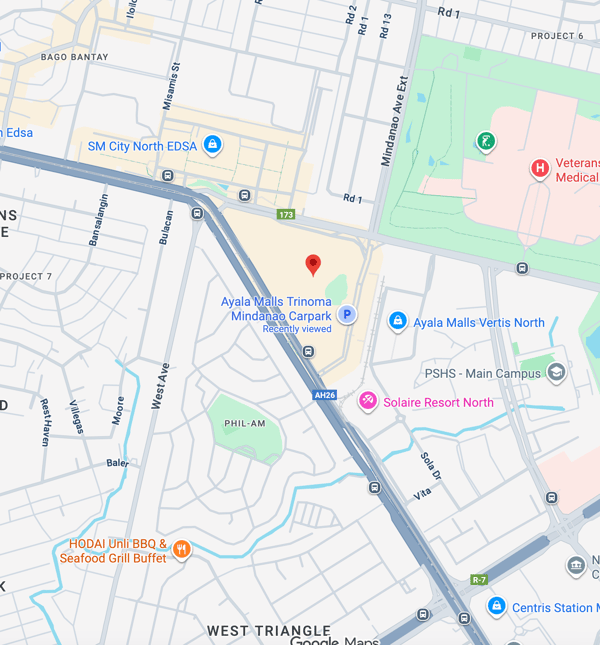Trinoma Mall Directions in Quezon City