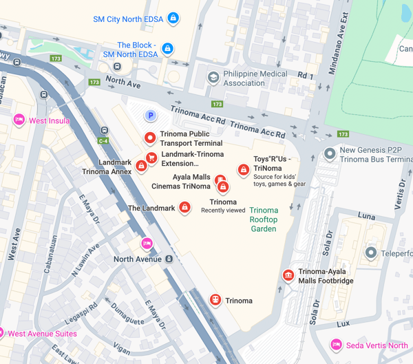Trinoma map