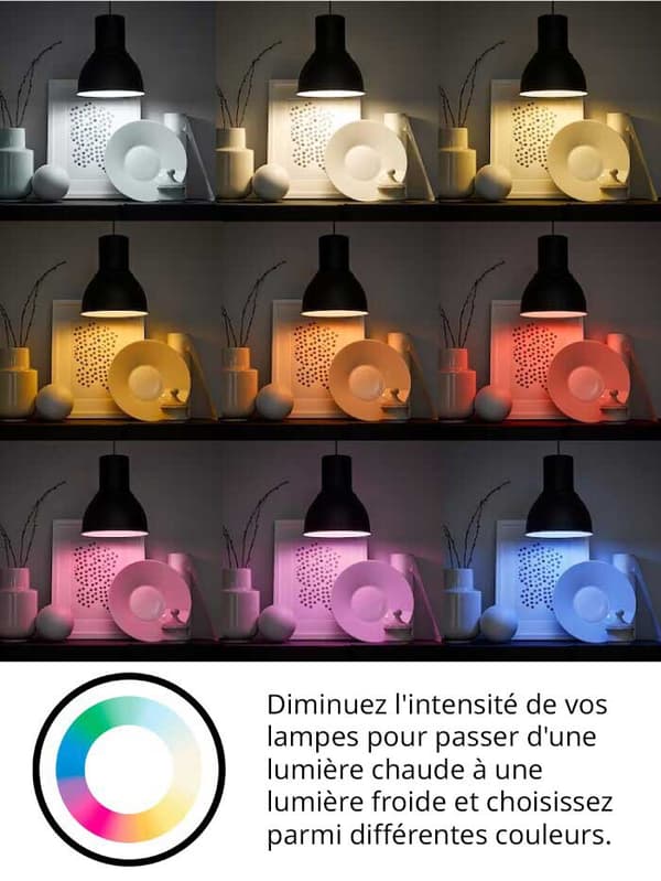 trio de lampes suspendues pour mettre en valeur différentes nuances de lumière