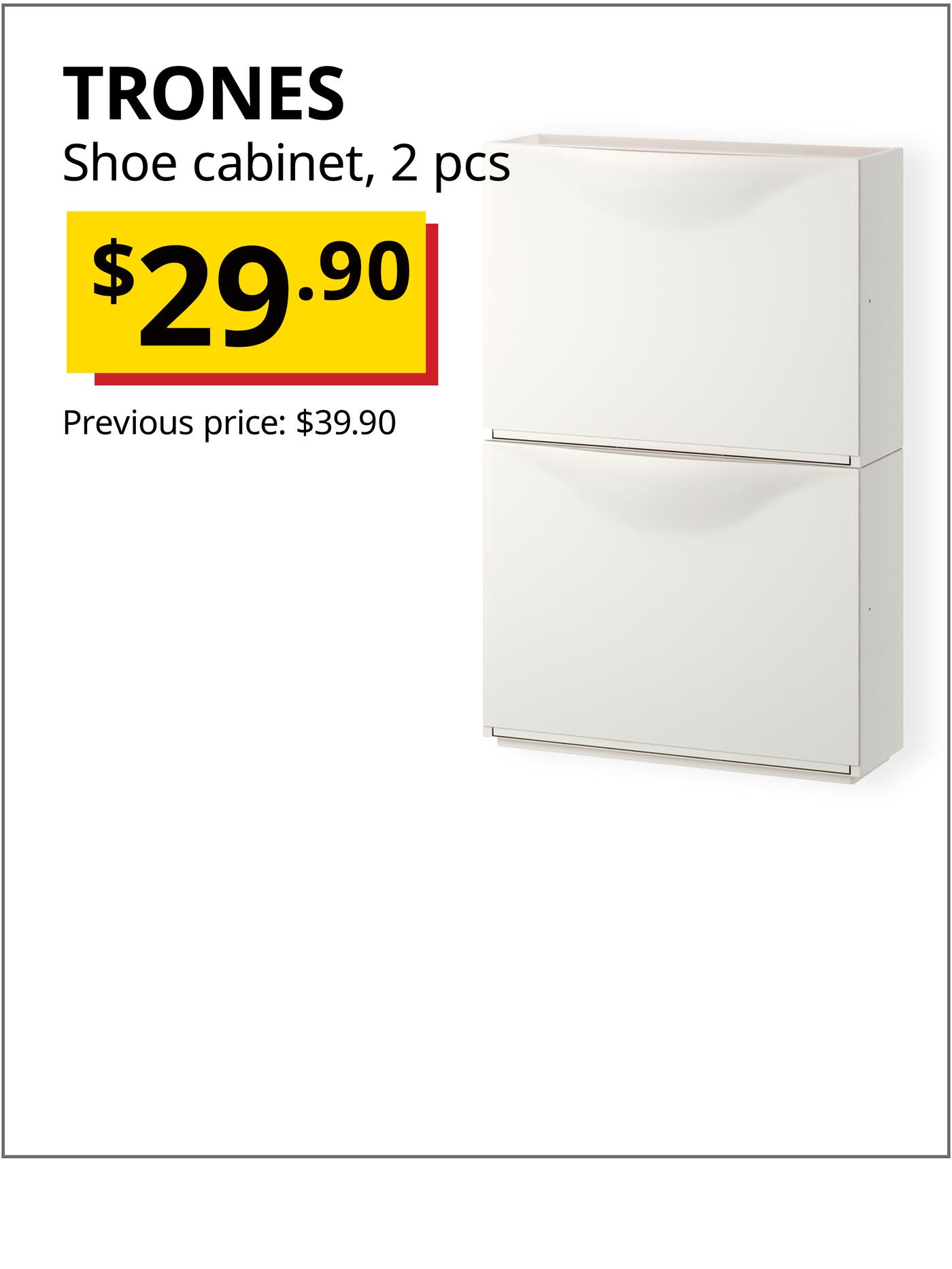 TRONES shoe cabinet, 2 pcs