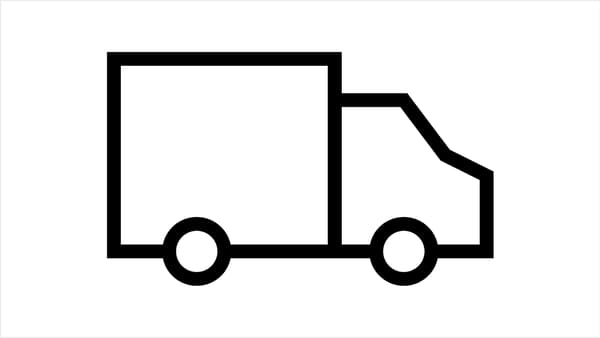 Truck icon on white background.