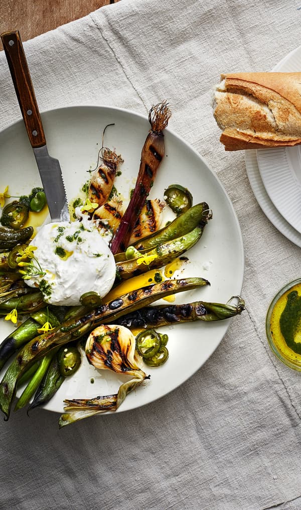 Try out the yummy IKEA recipe of Grilled vegetables with burrata and herby rapeseed oil.