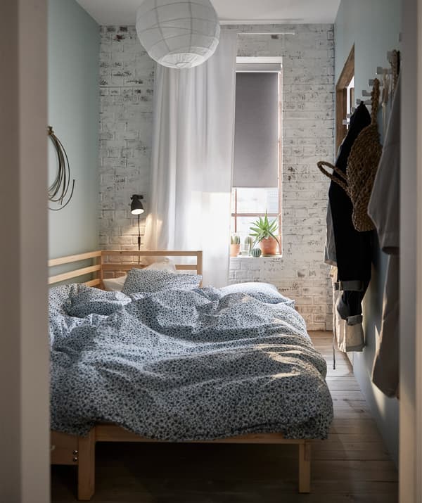 Try the comfy day-bed IKEA TARVA! Just pull out the bed base, and ta-da, you’ve got a double bed!