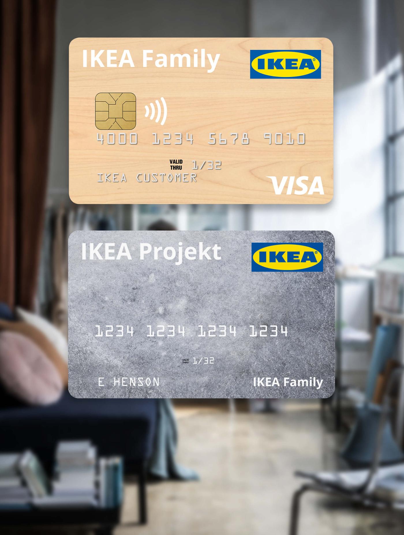 two IKEA visa cards