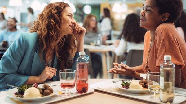 Two people in the restaurant