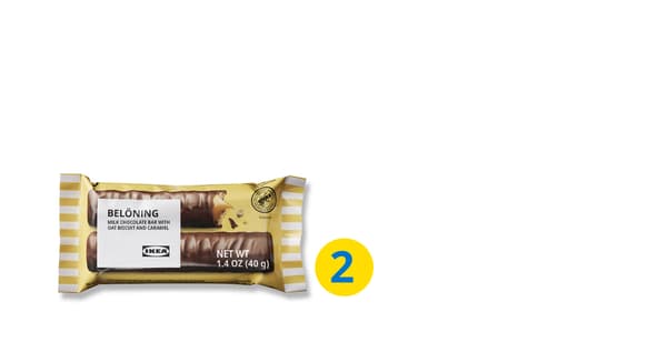 tyčinka v mléčné čokoládě s ovesnou sušenokou a karamelem