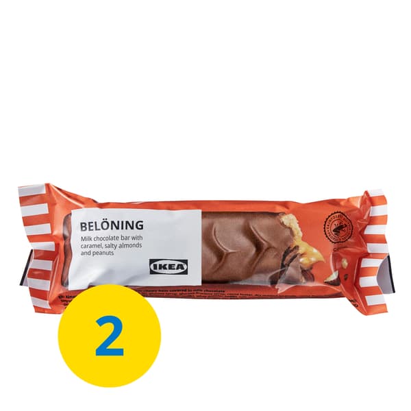 Tyčinka z mléčné čokolády se slaným karamelem BELÖNING.