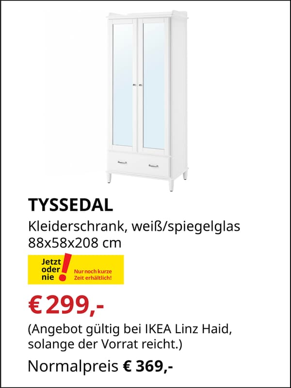 TYSSEDAL, Kleiderschrank €299,-