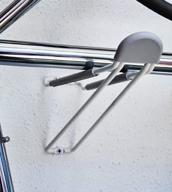 Uchwyt na ścianie nadaje się idealnie do przechowywania roweru.