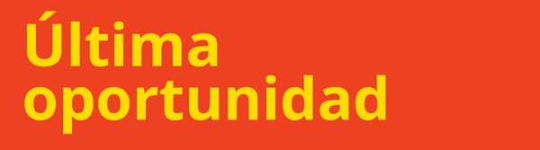 última oportunidad