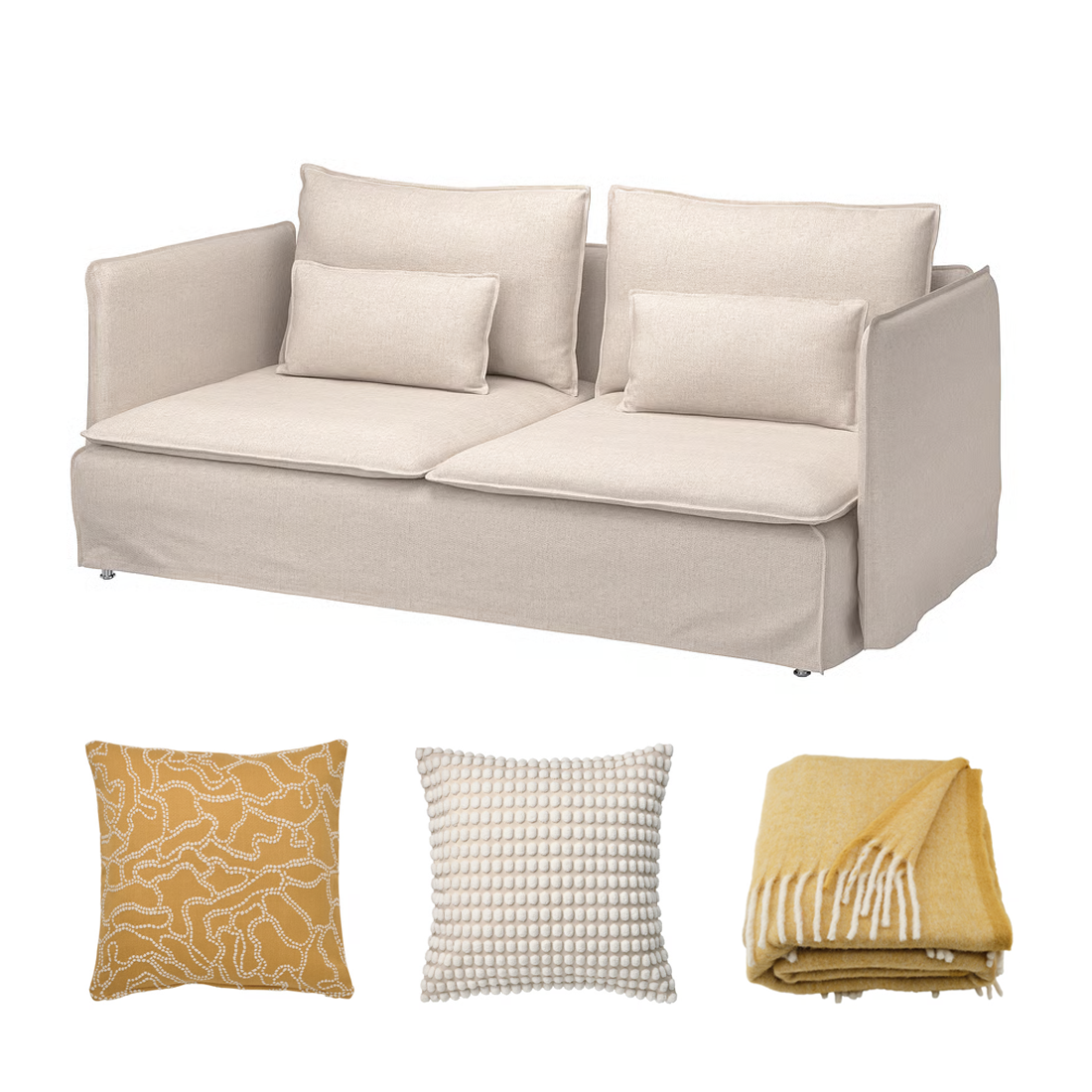 Un canapé SÖDERHAMN beige