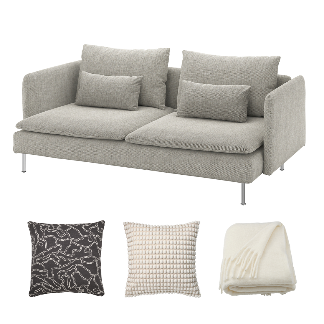 Un canapé SÖDERHAMN gris