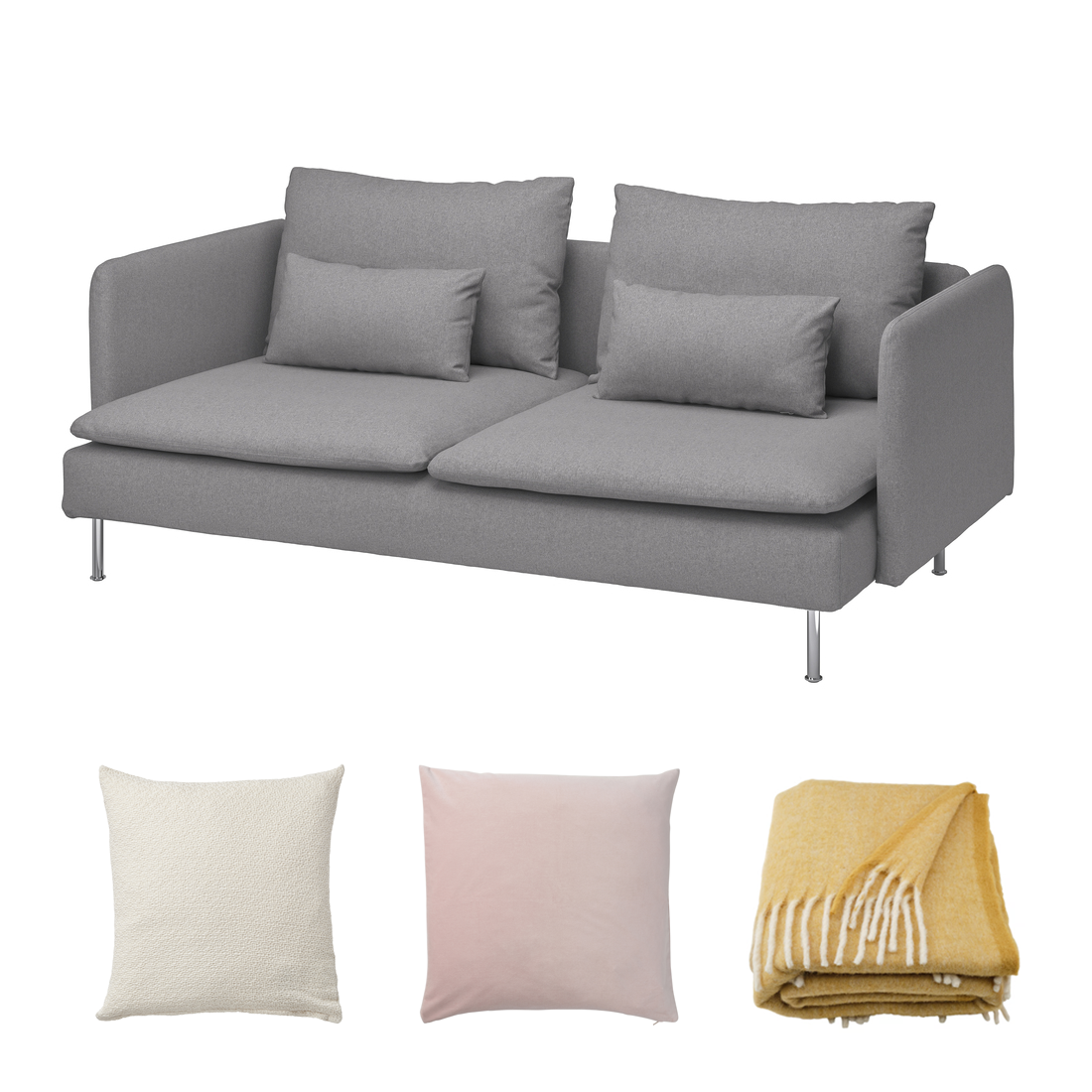 Un canapé SÖDERHAMN gris