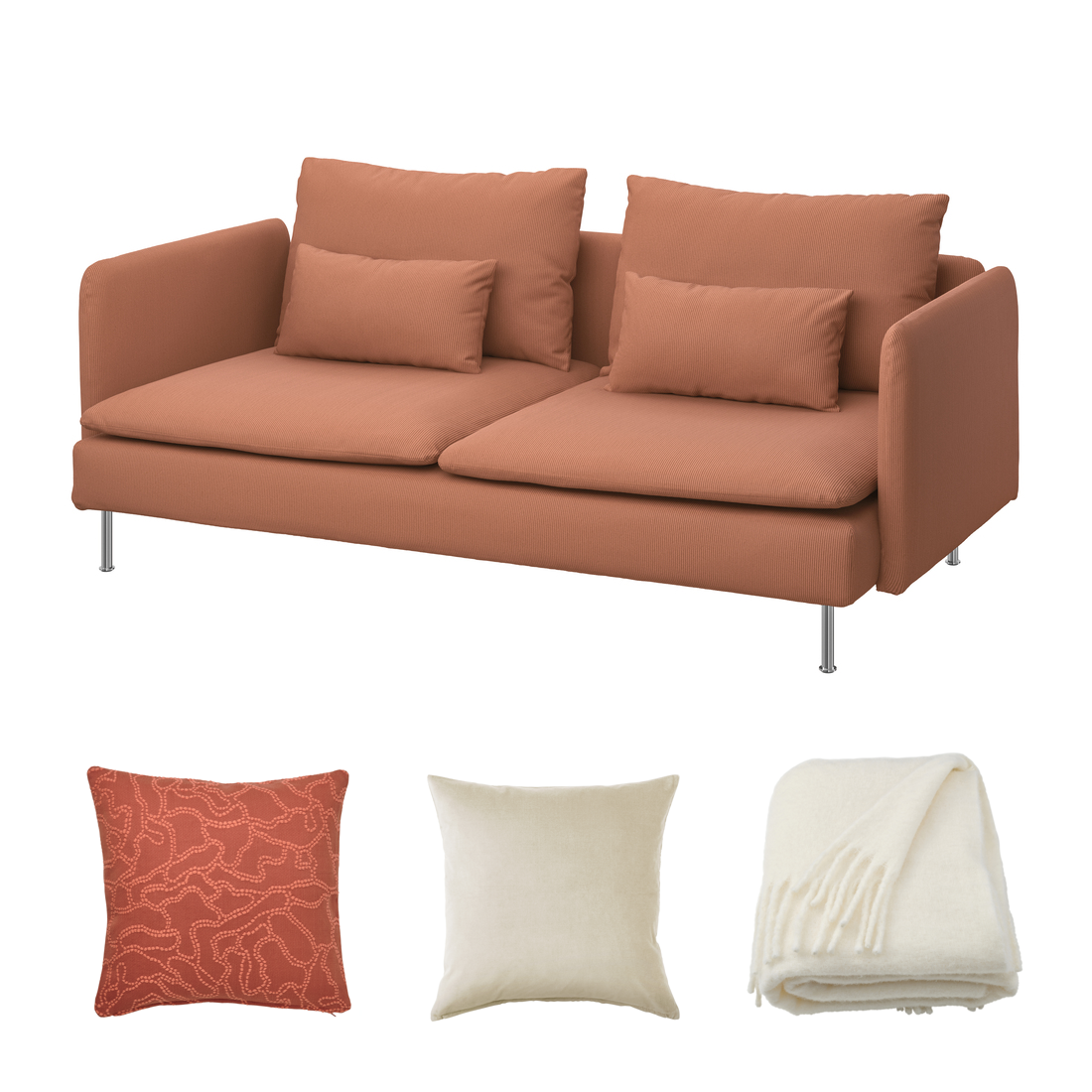Un canapé SÖDERHAMN orange