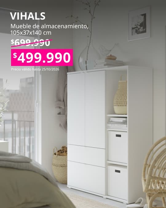 Un clóset VIHALS blanco