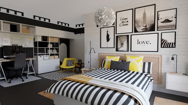 Un dormitorio versátil para o teu día a día