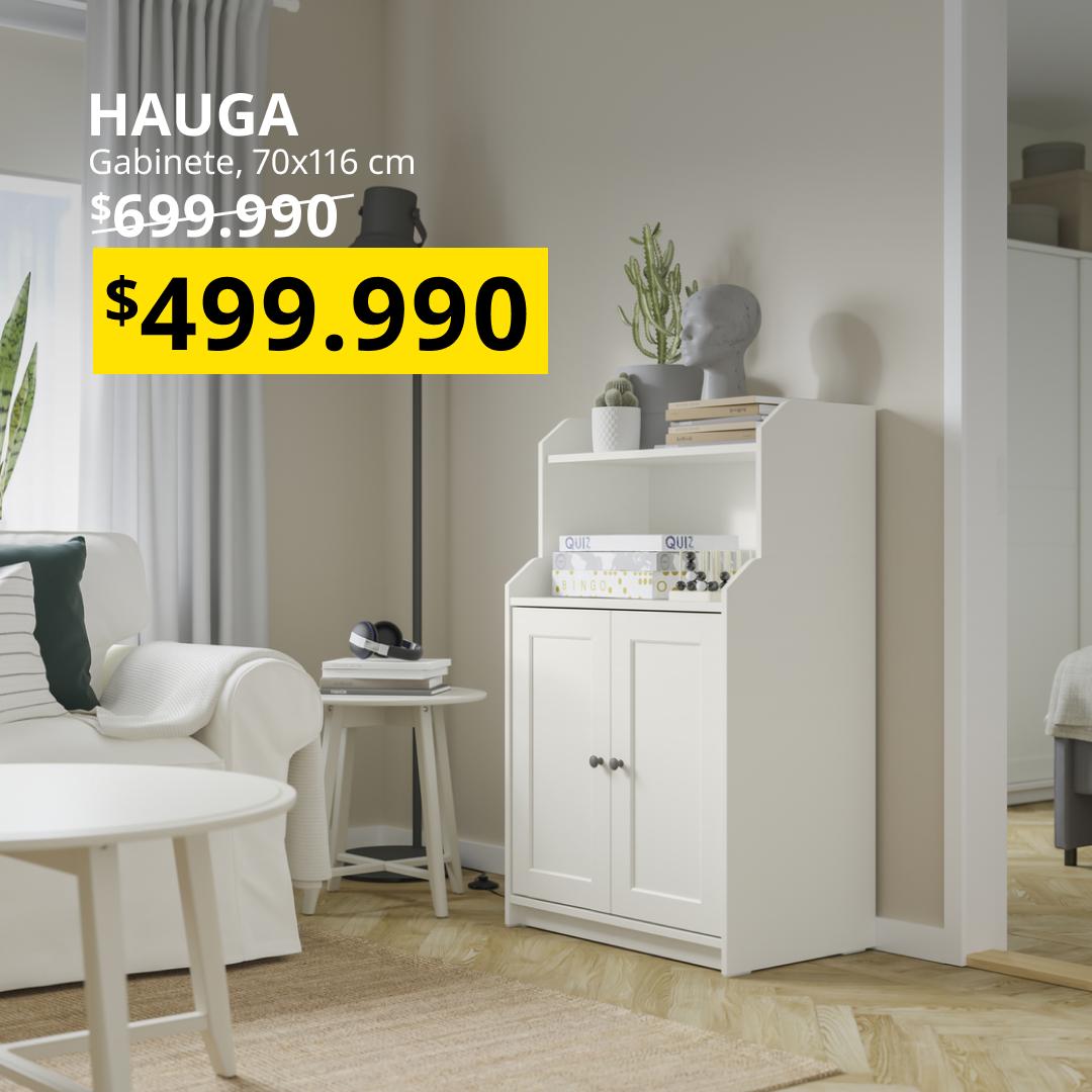 Un gabinete HAUGA en precio especial por producto del mes agosto en IKEA.
