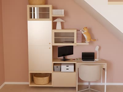 Un meuble polyvalent pensé pour optimiser les espaces sous pente :