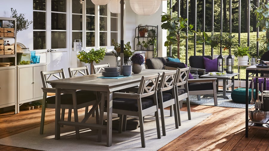 Muebles de exterior BONDHOLMEN para tus reuniones - IKEA